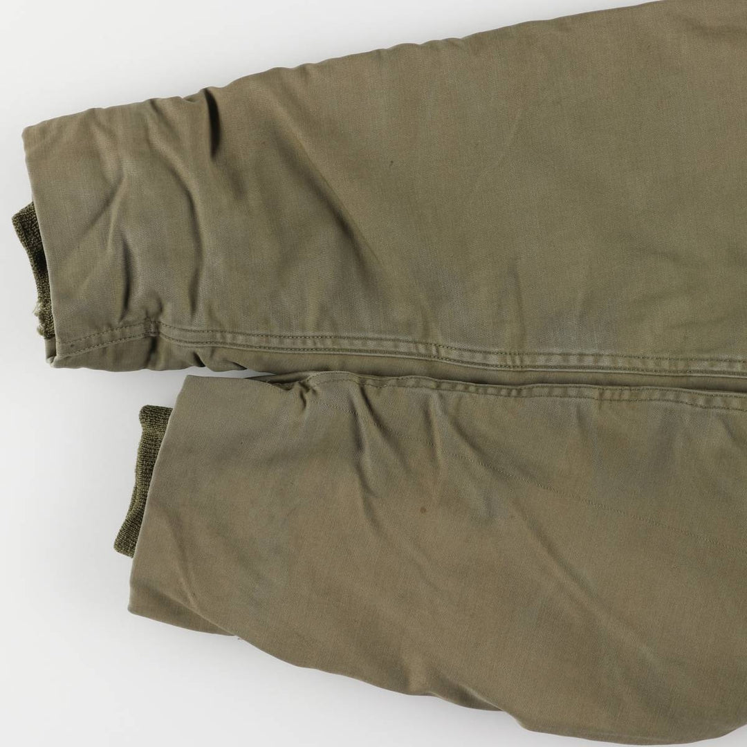 Authentic 1980'S US Navy A-2 Military Deck Jacket, Made in USA, Medium (38-40), Men's Size M, Vintage Nylon Khaki type Vintage Second Hand