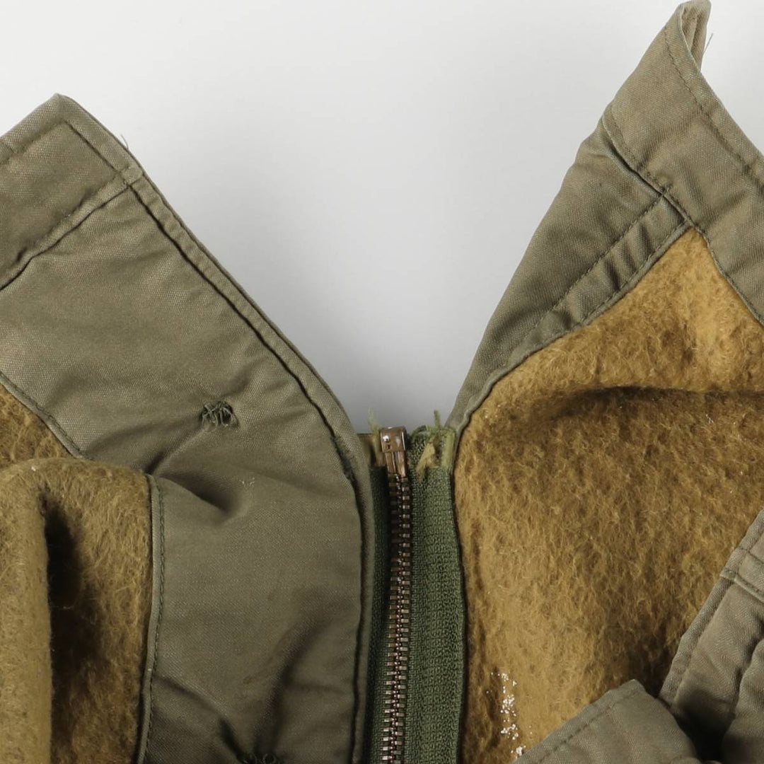 Authentic 1980'S US Navy A-2 Military Deck Jacket, Made in USA, Medium (38-40), Men's Size M, Vintage Nylon Khaki type Vintage Second Hand