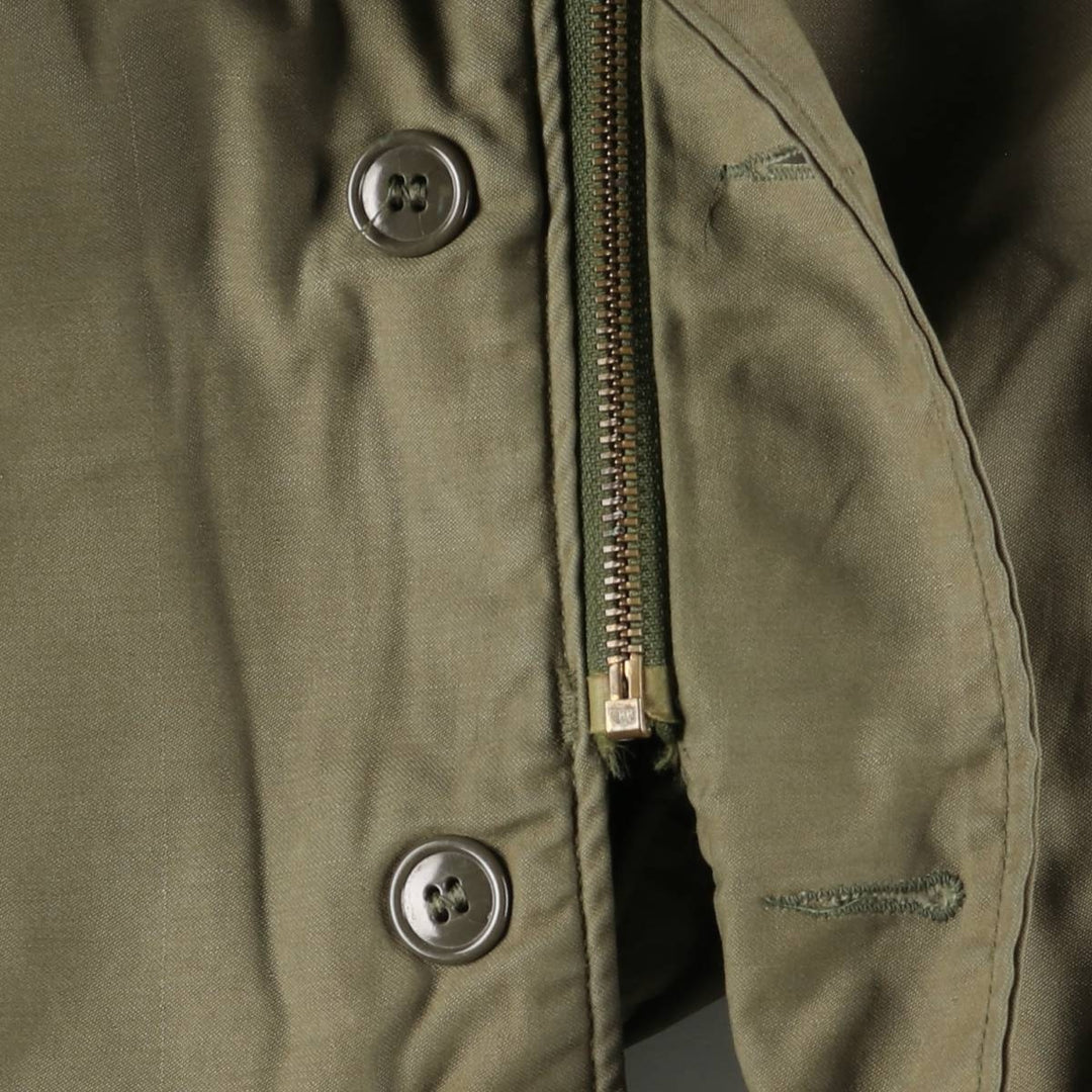 Authentic 1980'S US Navy A-2 Military Deck Jacket, Made in USA, Medium (38-40), Men's Size M, Vintage Nylon Khaki type Vintage Second Hand