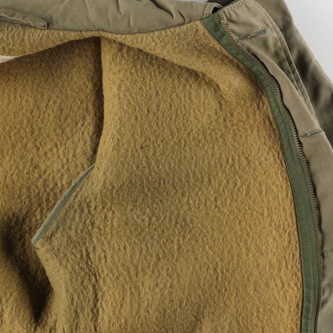 Authentic 1980'S US Navy A-2 Military Deck Jacket, Made in USA, Medium (38-40), Men's Size M, Vintage Nylon Khaki type Vintage Second Hand