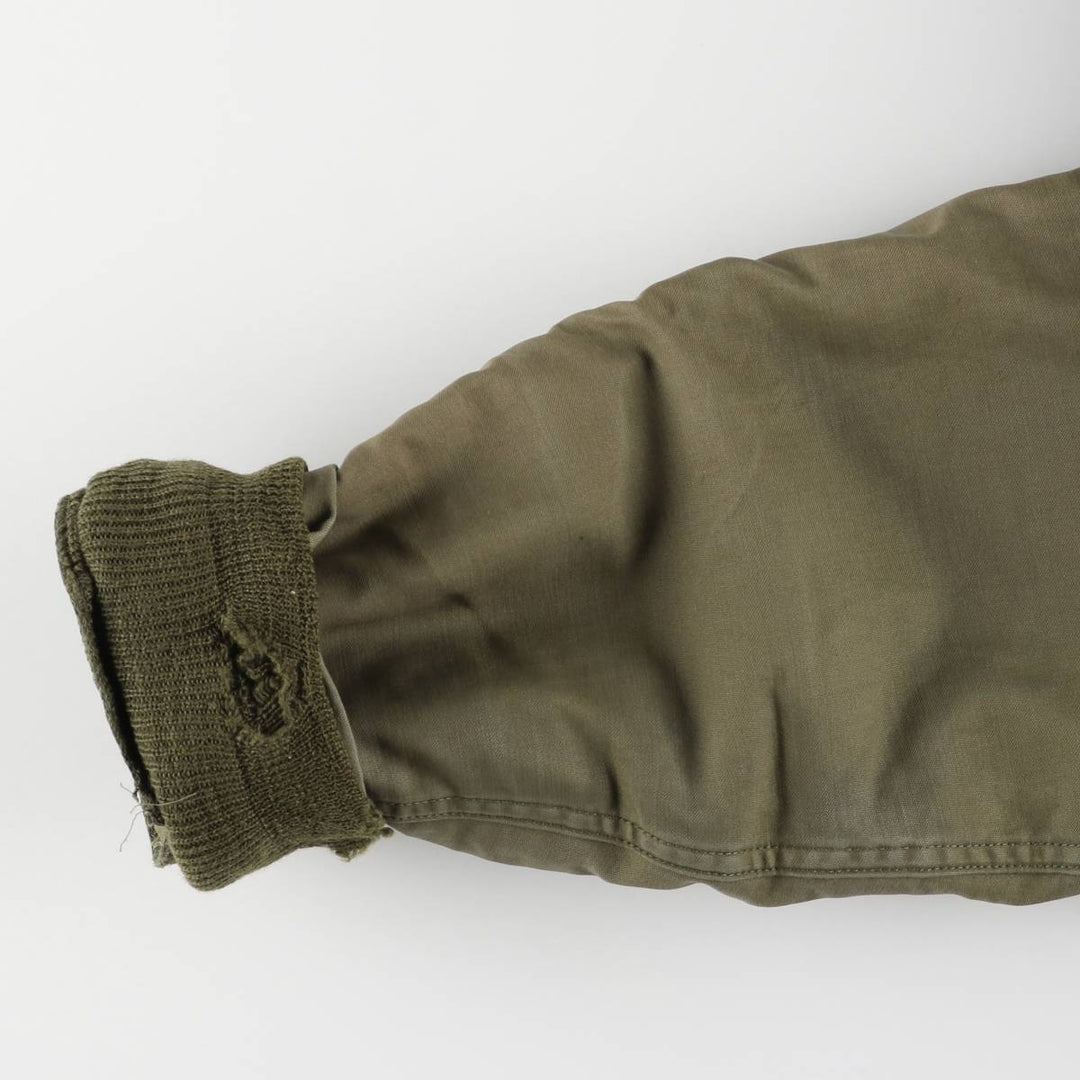 Authentic 1980'S US Navy A-2 Military Deck Jacket, Made in USA, Medium (38-40), Men's Size M, Vintage Nylon Khaki type Vintage Second Hand