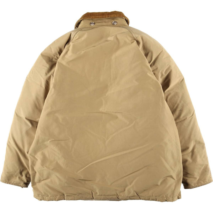 1960'S LLBean Goose Down Mackinaw Jacket with Cursive White Tag, Men's XL cotton Beige type Vintage Second Hand