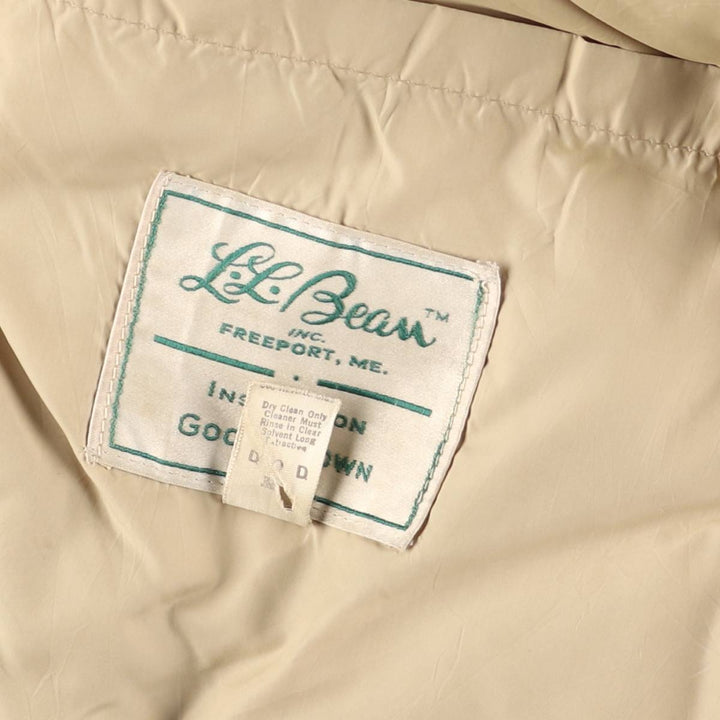 1960'S LLBean Goose Down Mackinaw Jacket with Cursive White Tag, Men's XL cotton Beige type Vintage Second Hand