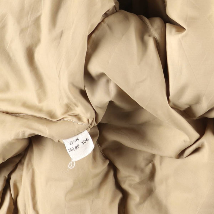 1960'S LLBean Goose Down Mackinaw Jacket with Cursive White Tag, Men's XL cotton Beige type Vintage Second Hand