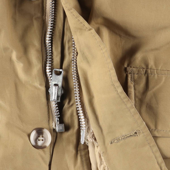 1960'S LLBean Goose Down Mackinaw Jacket with Cursive White Tag, Men's XL cotton Beige type Vintage Second Hand