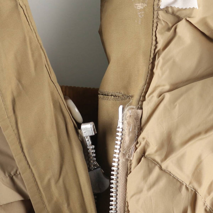1960'S LLBean Goose Down Mackinaw Jacket with Cursive White Tag, Men's XL cotton Beige type Vintage Second Hand