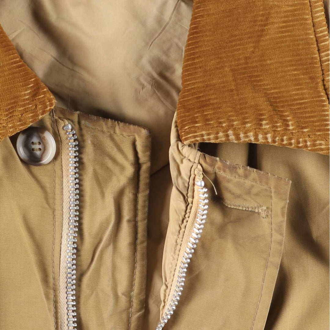 1960'S LLBean Goose Down Mackinaw Jacket with Cursive White Tag, Men's XL cotton Beige type Vintage Second Hand