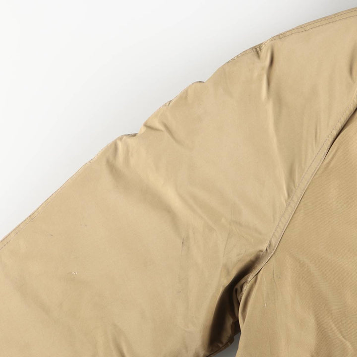 1960'S LLBean Goose Down Mackinaw Jacket with Cursive White Tag, Men's XL cotton Beige type Vintage Second Hand