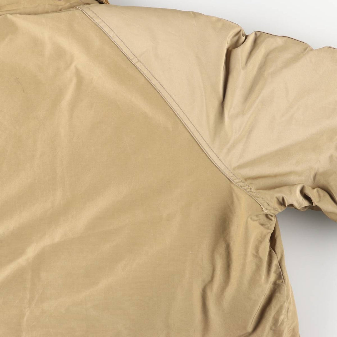 1960'S LLBean Goose Down Mackinaw Jacket with Cursive White Tag, Men's XL cotton Beige type Vintage Second Hand