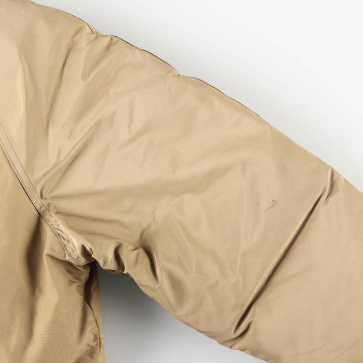 1960'S LLBean Goose Down Mackinaw Jacket with Cursive White Tag, Men's XL cotton Beige type Vintage Second Hand
