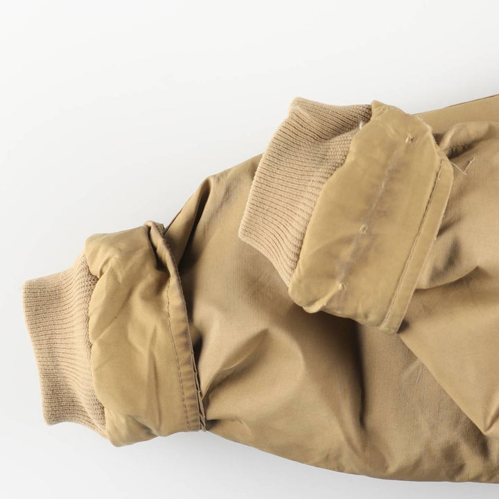 1960'S LLBean Goose Down Mackinaw Jacket with Cursive White Tag, Men's XL cotton Beige type Vintage Second Hand