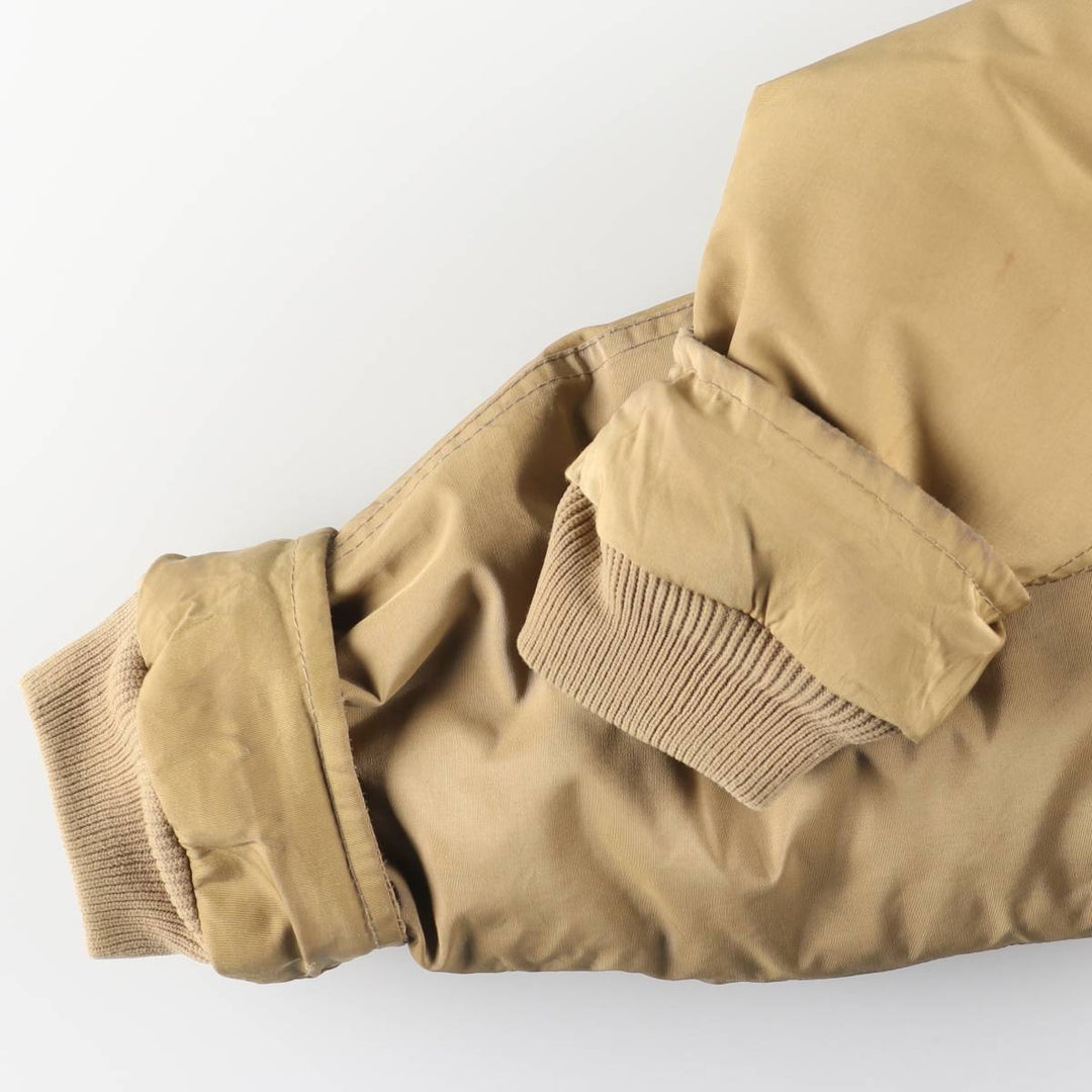 1960'S LLBean Goose Down Mackinaw Jacket with Cursive White Tag, Men's XL cotton Beige type Vintage Second Hand