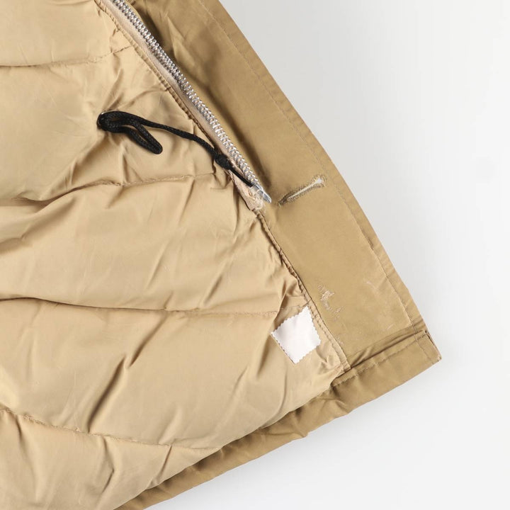 1960'S LLBean Goose Down Mackinaw Jacket with Cursive White Tag, Men's XL cotton Beige type Vintage Second Hand