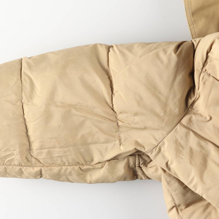 1960'S LLBean Goose Down Mackinaw Jacket with Cursive White Tag, Men's XL cotton Beige type Vintage Second Hand
