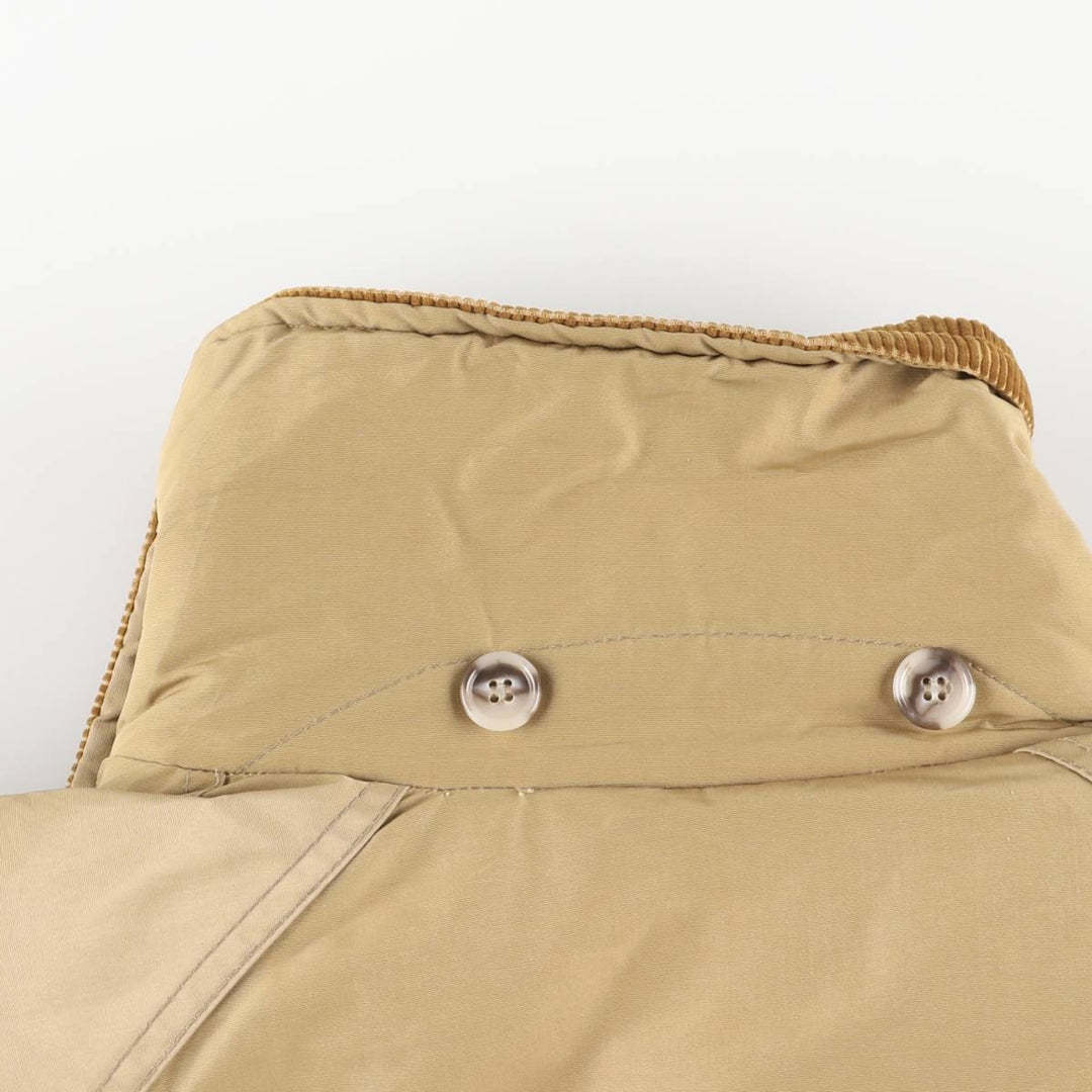 1960'S LLBean Goose Down Mackinaw Jacket with Cursive White Tag, Men's XL cotton Beige type Vintage Second Hand