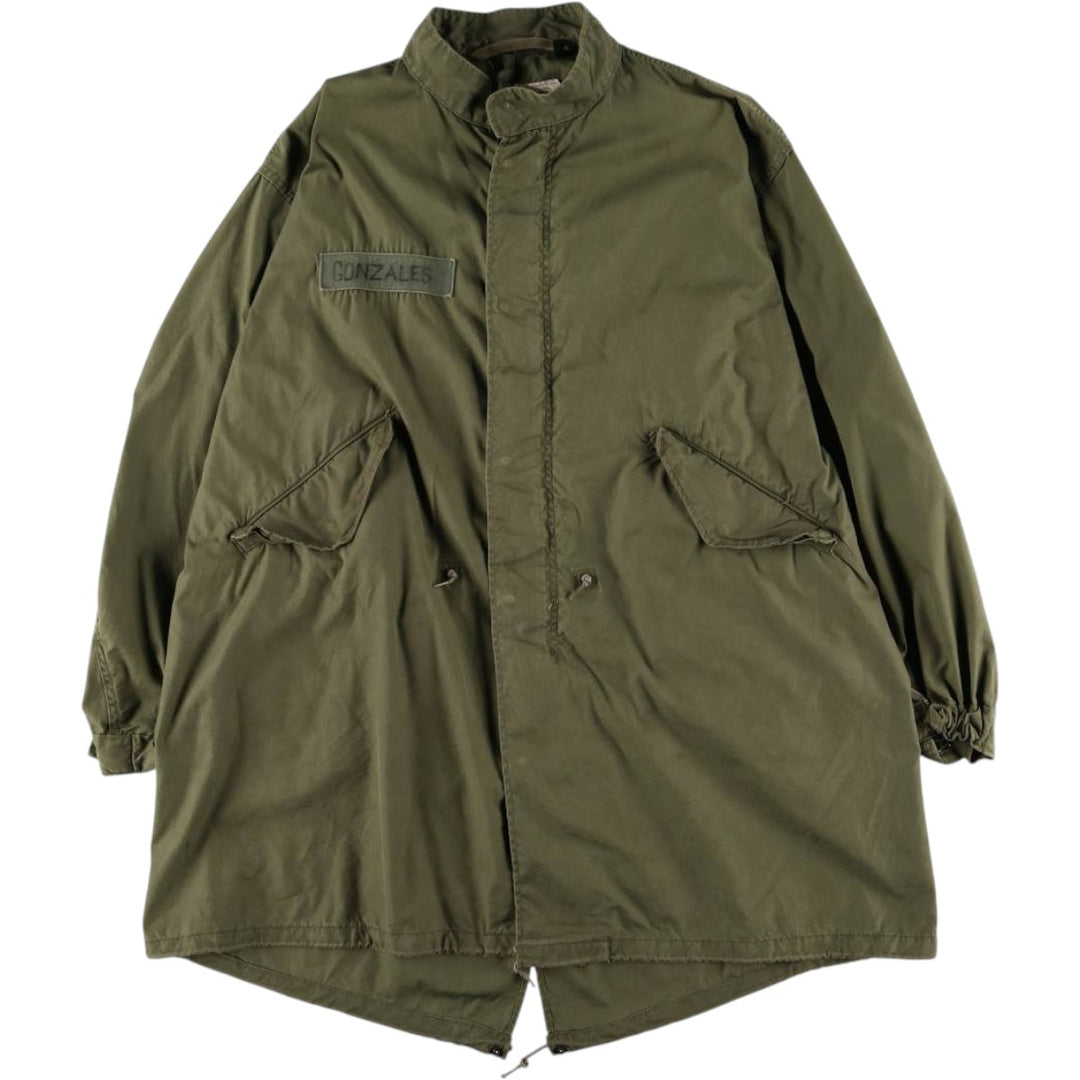 1970'S US Military M-65 Field Coat, Mod Coat, Made in USA, Medium-Regular, Men's Size M, Vintage cotton Khaki type Vintage Second Hand