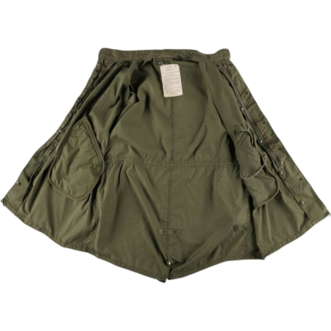 1970'S US Military M-65 Field Coat, Mod Coat, Made in USA, Medium-Regular, Men's Size M, Vintage cotton Khaki type Vintage Second Hand