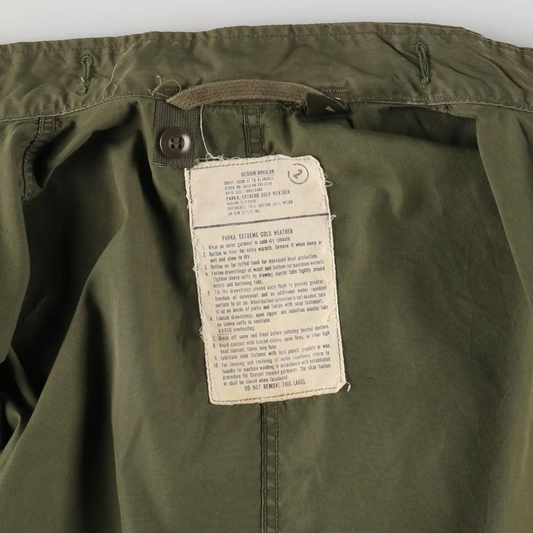 1970'S US Military M-65 Field Coat, Mod Coat, Made in USA, Medium-Regular, Men's Size M, Vintage cotton Khaki type Vintage Second Hand