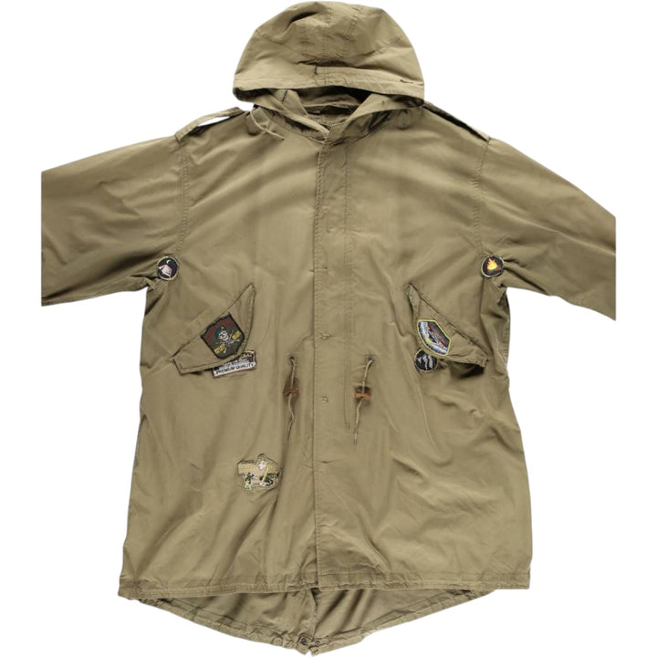 Authentic 1950'S US Military M-51 Custom Field Parka/Mod Coat, Made in USA, Large, Men's Size L, Vintage unclear Khaki type Vintage Second Hand