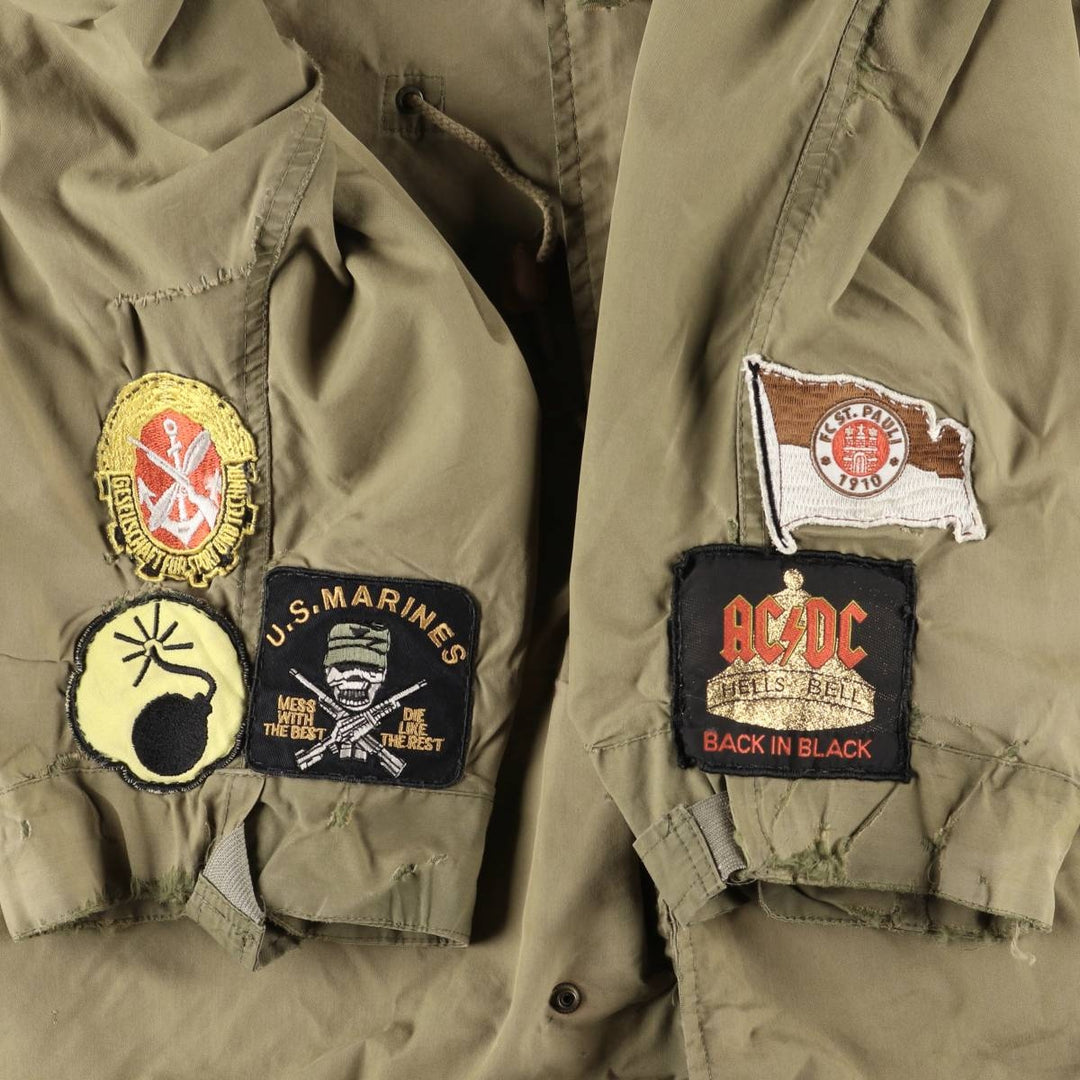 Authentic 1950'S US Military M-51 Custom Field Parka/Mod Coat, Made in USA, Large, Men's Size L, Vintage unclear Khaki type Vintage Second Hand