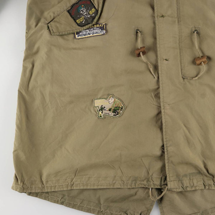 Authentic 1950'S US Military M-51 Custom Field Parka/Mod Coat, Made in USA, Large, Men's Size L, Vintage unclear Khaki type Vintage Second Hand