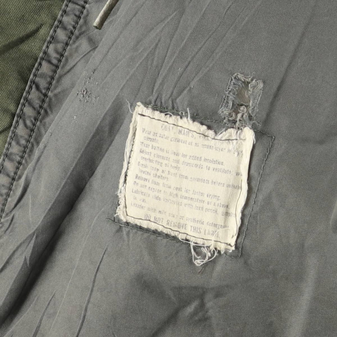 1960'S US Military M-65 2nd Class Military Field Jacket, Made in USA, Regular Medium, Men's Size M, Vintage unclear Khaki type Vintage Second Hand