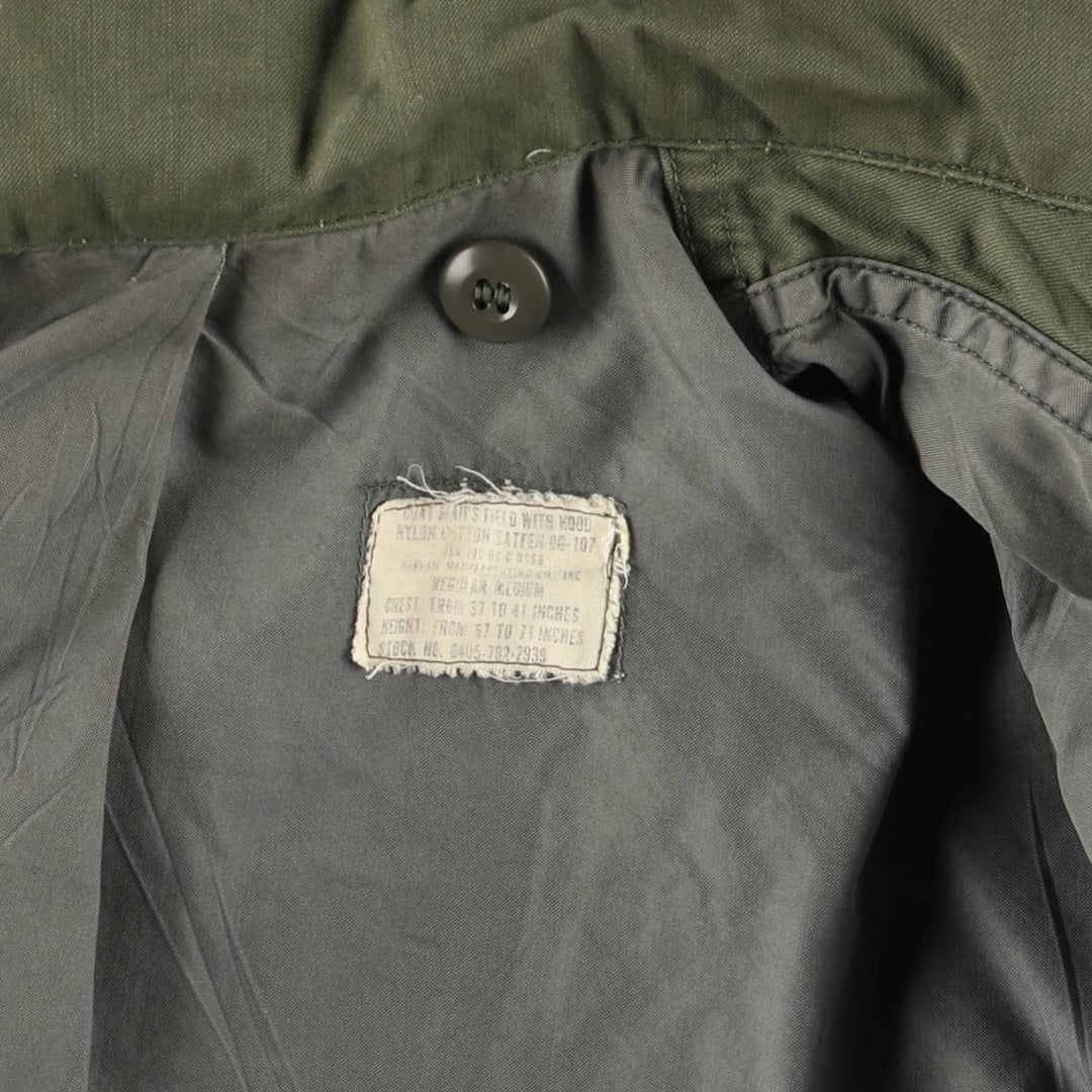 1960'S US Military M-65 2nd Class Military Field Jacket, Made in USA, Regular Medium, Men's Size M, Vintage unclear Khaki type Vintage Second Hand