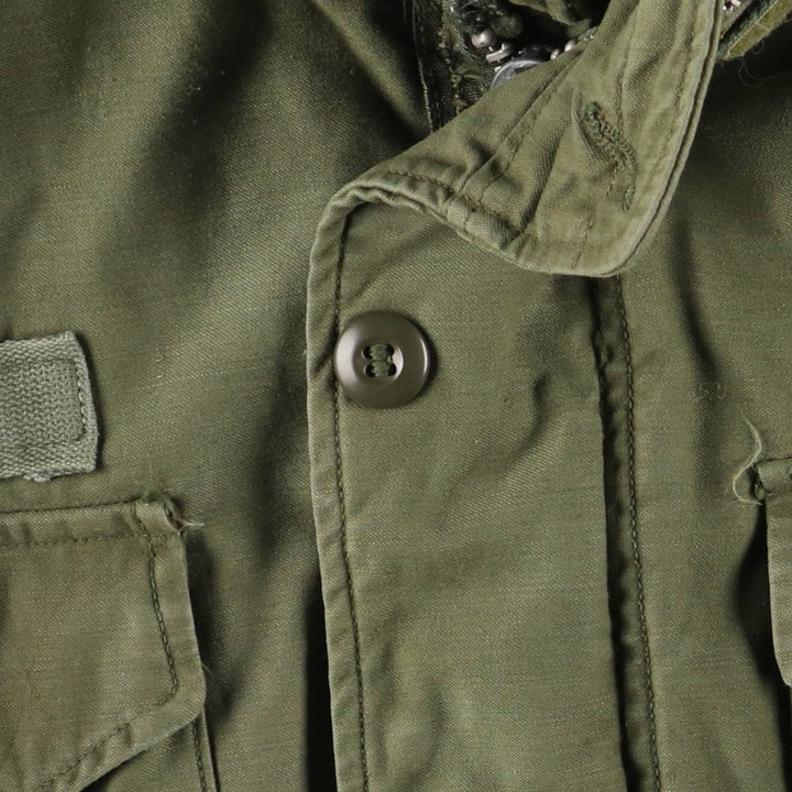 Vintage 1970'S US Army M-65 2nd Class Military Field Jacket, Men's Size Medium unclear Khaki type Vintage Second Hand