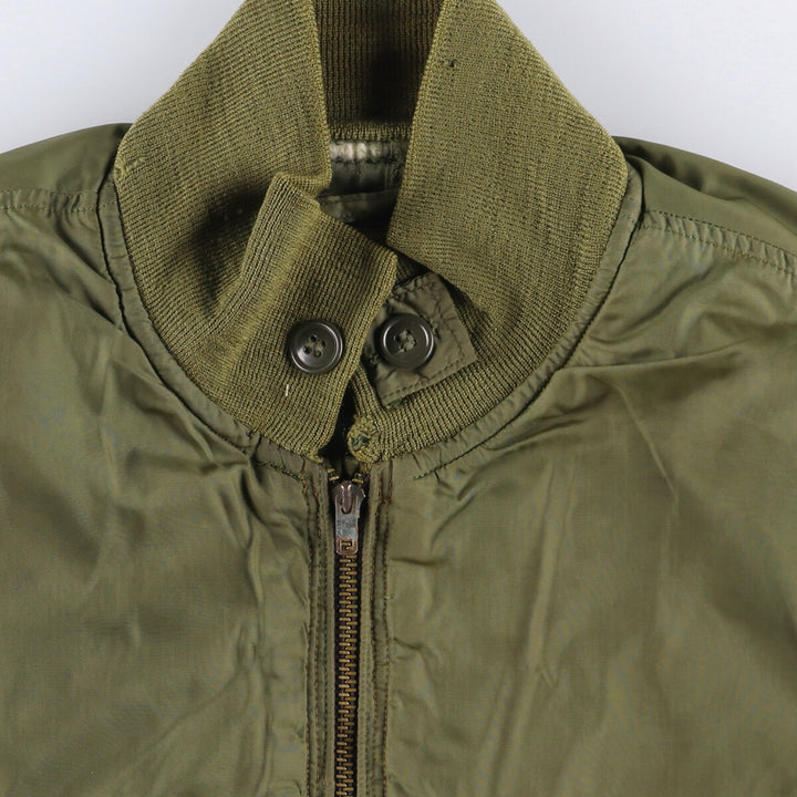1960'S US Navy G-8 WEP Military Flight Jacket, Made in USA, Size 42L, Men's Size L, Vintage unclear Khaki type Vintage Second Hand