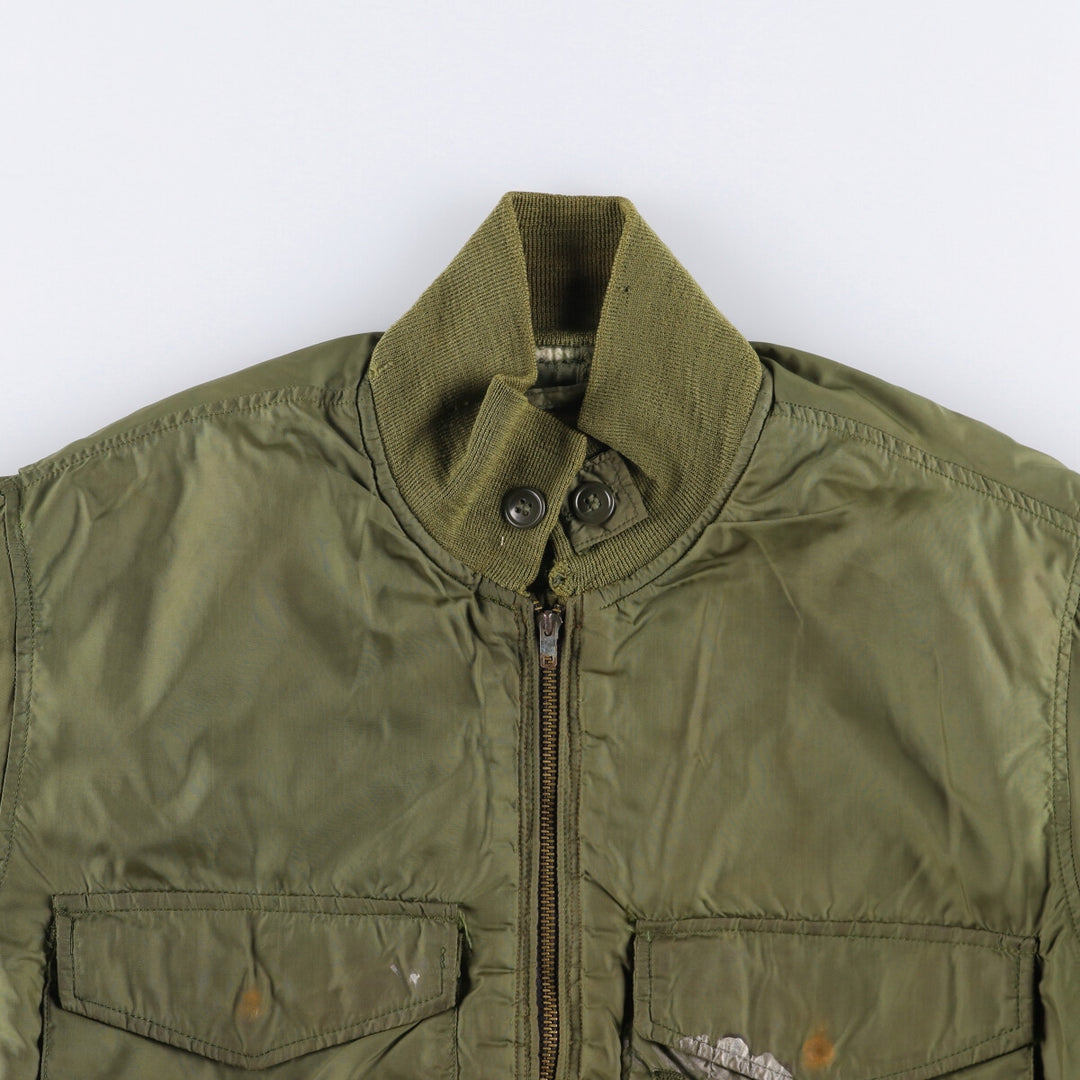 1960'S US Navy G-8 WEP Military Flight Jacket, Made in USA, Size 42L, Men's Size L, Vintage unclear Khaki type Vintage Second Hand