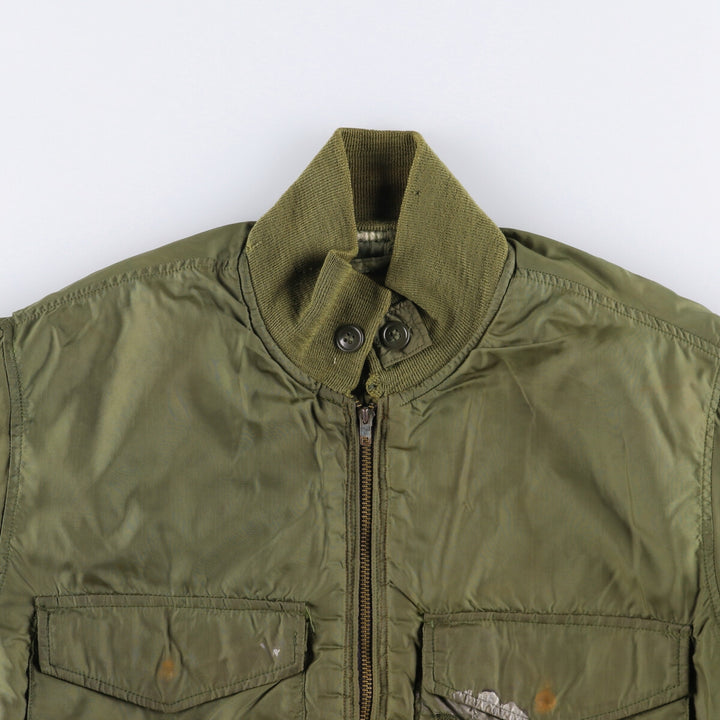 1960'S US Navy G-8 WEP Military Flight Jacket, Made in USA, Size 42L, Men's Size L, Vintage unclear Khaki type Vintage Second Hand