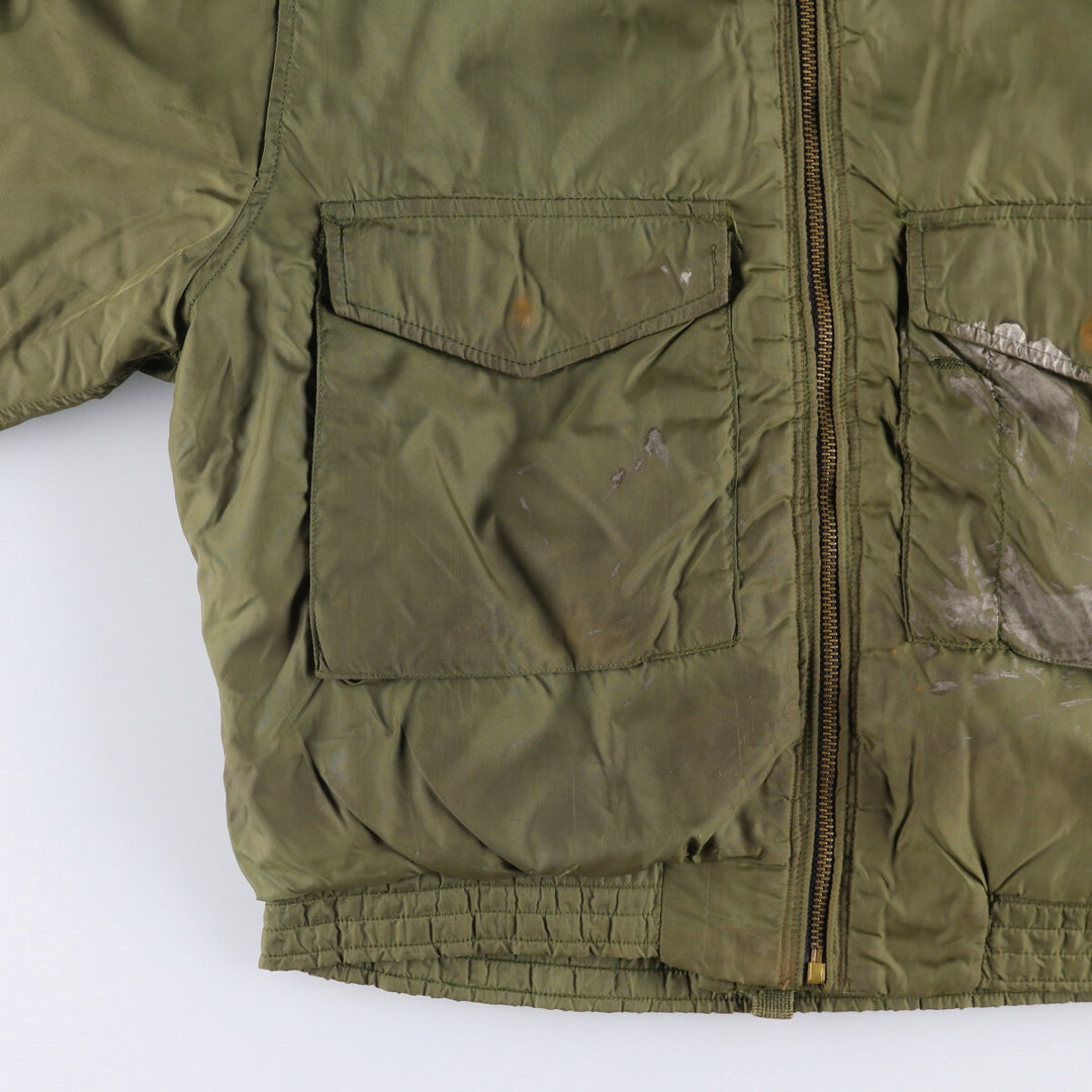 1960'S US Navy G-8 WEP Military Flight Jacket, Made in USA, Size 42L, Men's Size L, Vintage unclear Khaki type Vintage Second Hand
