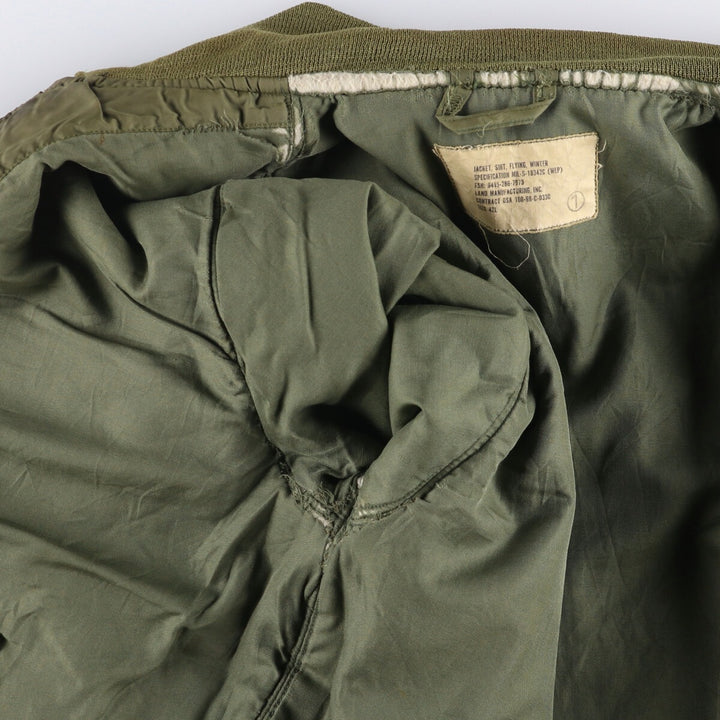 1960'S US Navy G-8 WEP Military Flight Jacket, Made in USA, Size 42L, Men's Size L, Vintage unclear Khaki type Vintage Second Hand