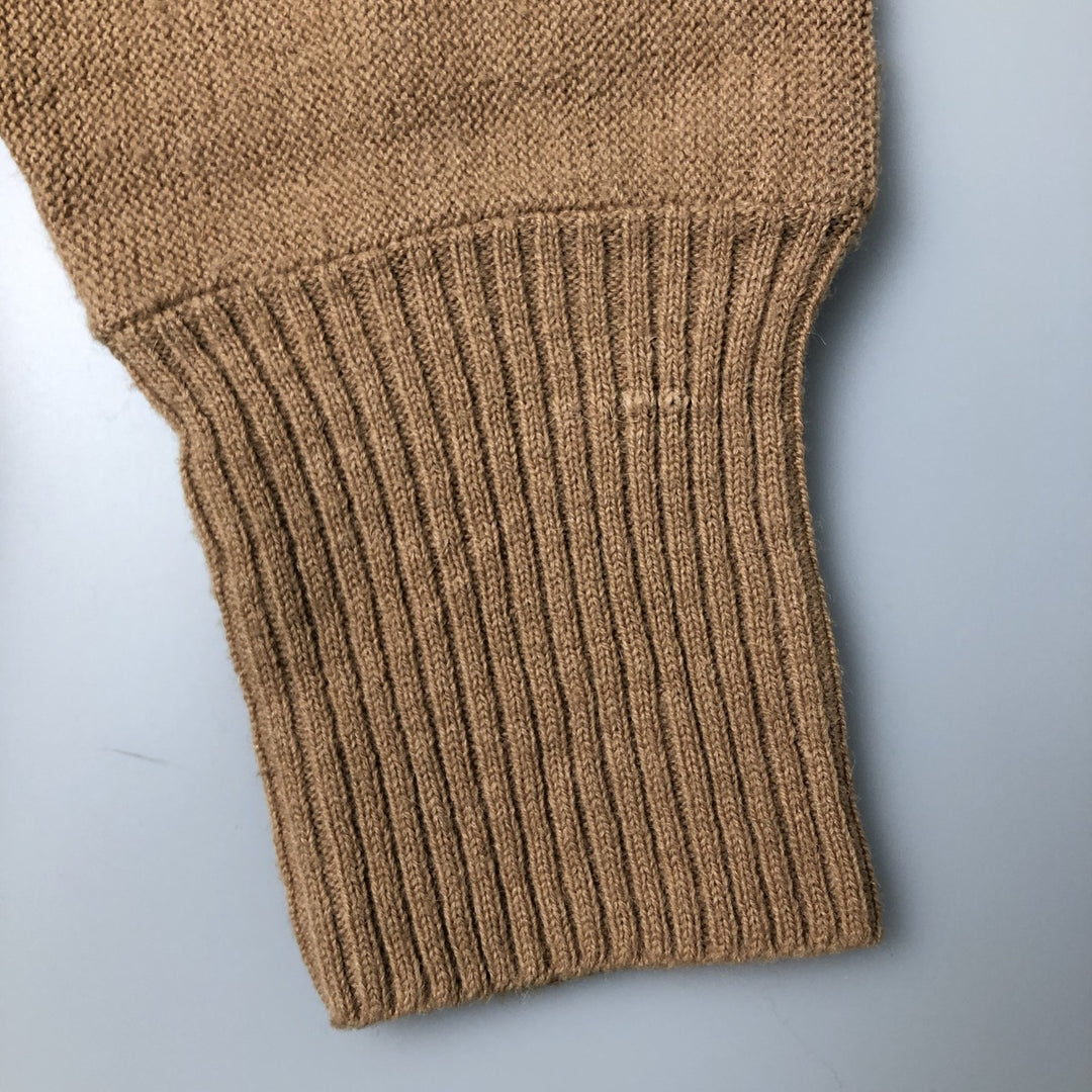 PEBBLE BEACH Alpaca Blend Acrylic Knit Cardigan, Men's Size L, Vintage acrylic Beige type Vintage Second Hand