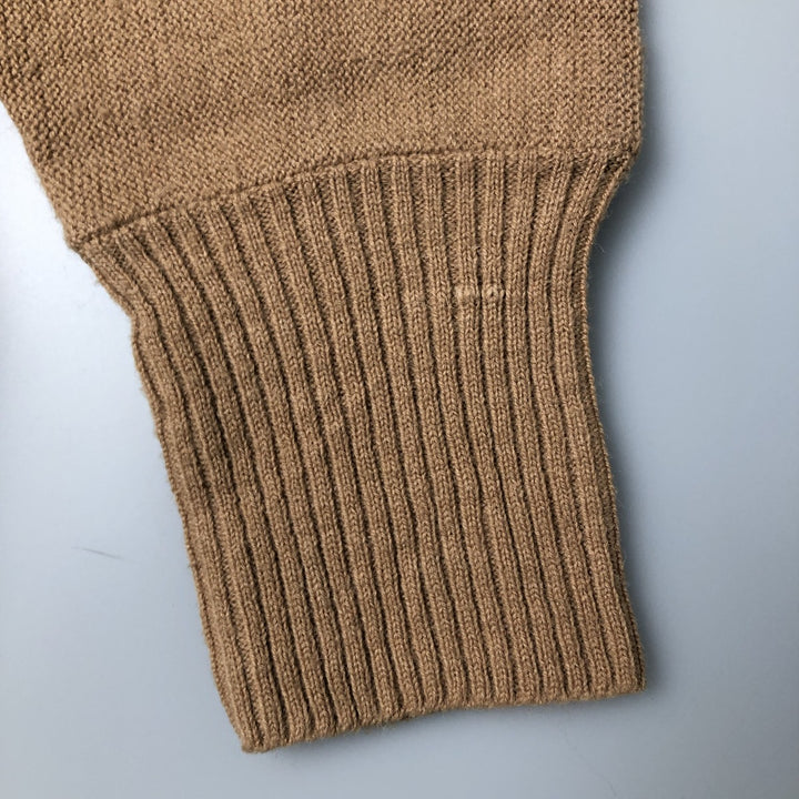 PEBBLE BEACH Alpaca Blend Acrylic Knit Cardigan, Men's Size L, Vintage acrylic Beige type Vintage Second Hand