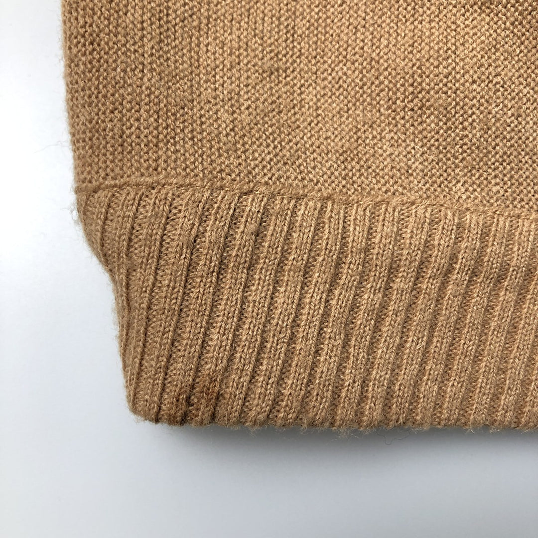 PEBBLE BEACH Alpaca Blend Acrylic Knit Cardigan, Men's Size L, Vintage acrylic Beige type Vintage Second Hand