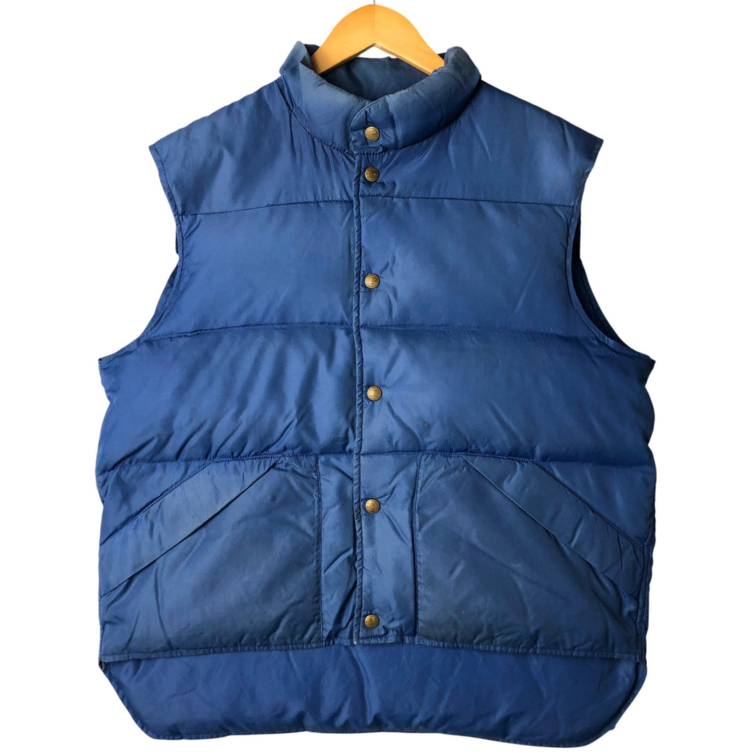 Special Price: 80s-90'S Vintage LL Bean Goose Down Vest, Men's Size L Nylon blue type Vintage Second Hand