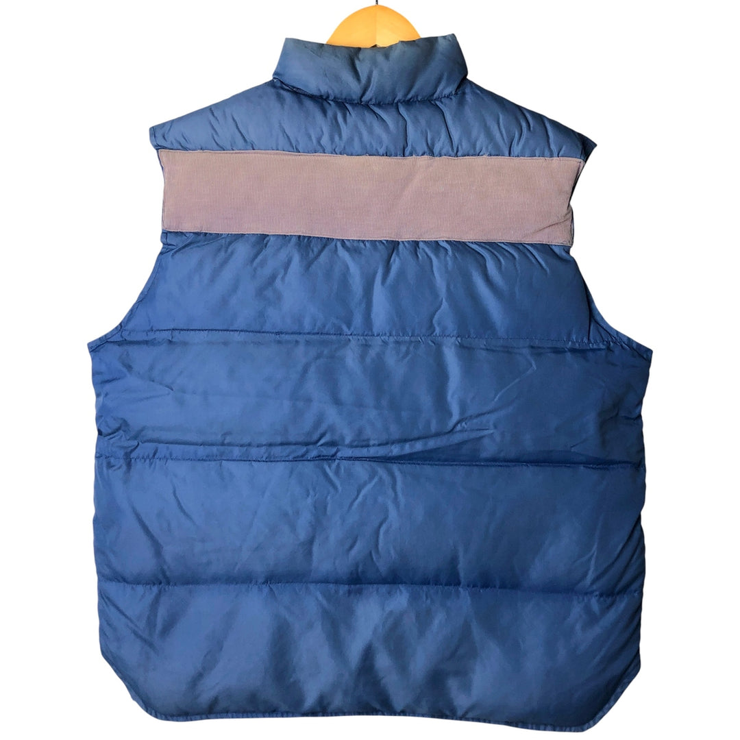 Special Price: 80s-90'S Vintage LL Bean Goose Down Vest, Men's Size L Nylon blue type Vintage Second Hand