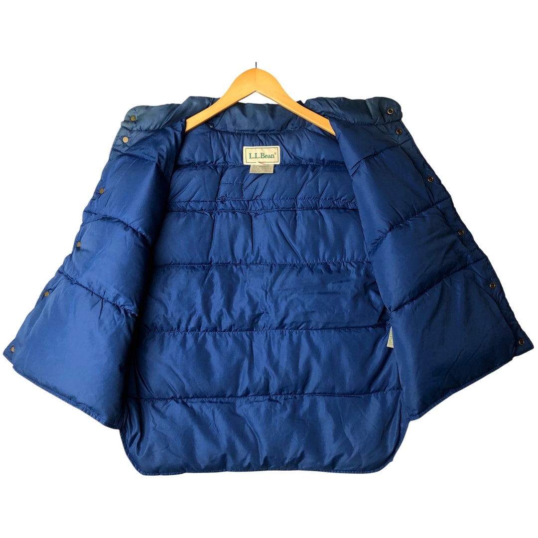 Special Price: 80s-90'S Vintage LL Bean Goose Down Vest, Men's Size L Nylon blue type Vintage Second Hand
