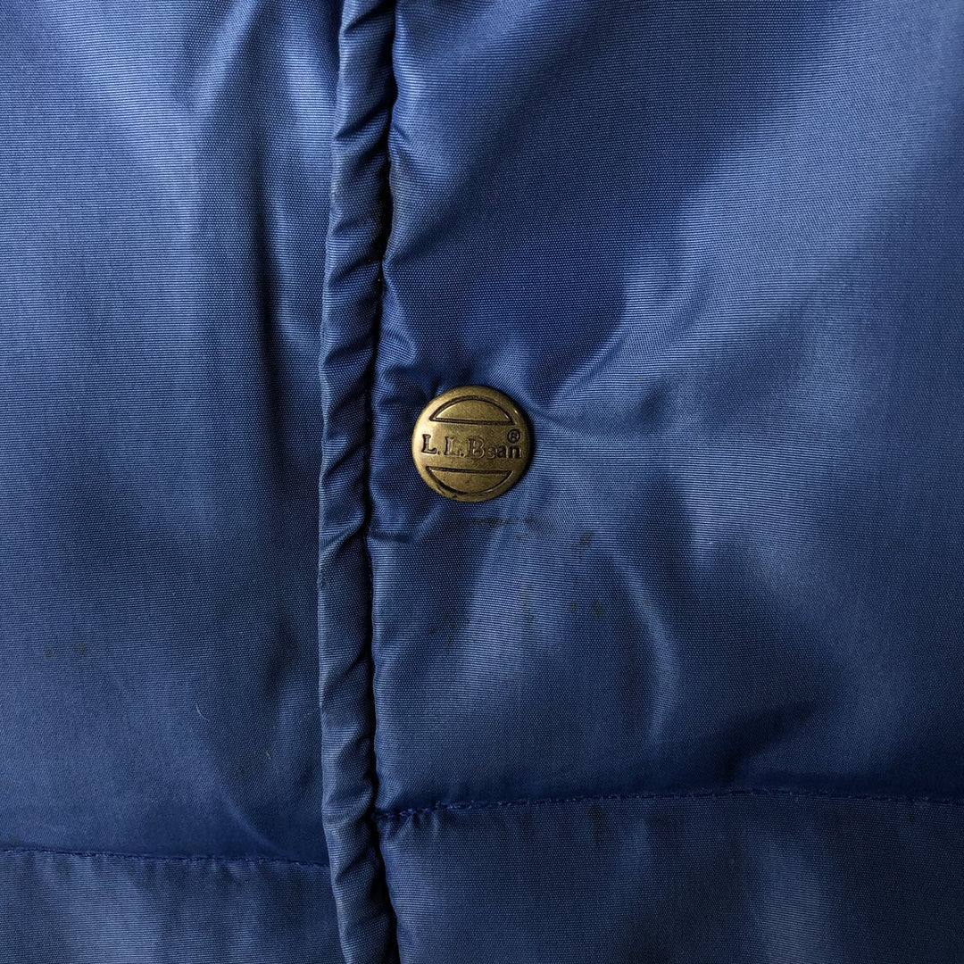 Special Price: 80s-90'S Vintage LL Bean Goose Down Vest, Men's Size L Nylon blue type Vintage Second Hand