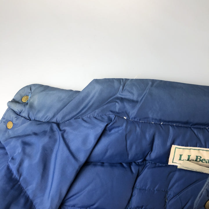 Special Price: 80s-90'S Vintage LL Bean Goose Down Vest, Men's Size L Nylon blue type Vintage Second Hand