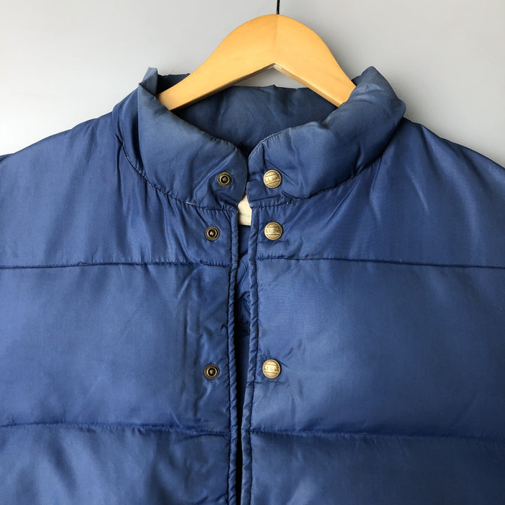 Special Price: 80s-90'S Vintage LL Bean Goose Down Vest, Men's Size L Nylon blue type Vintage Second Hand