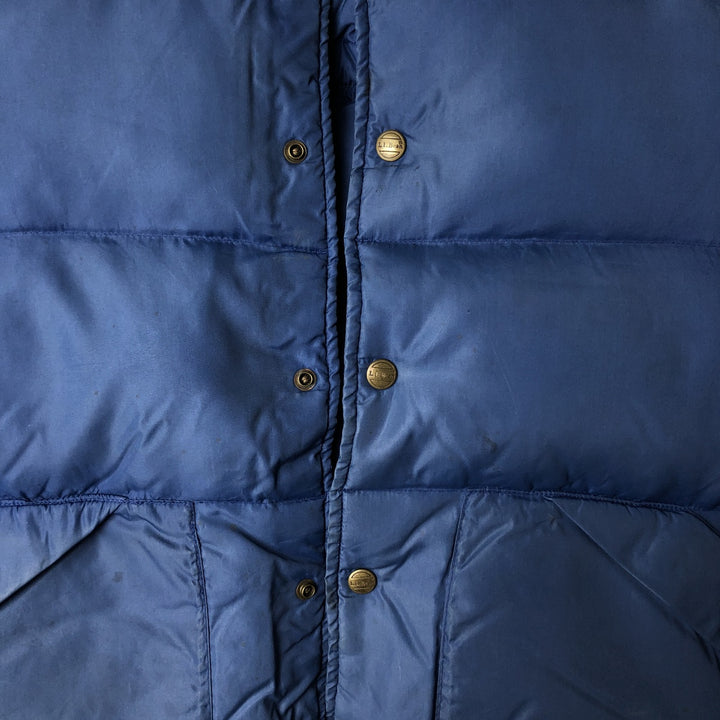 Special Price: 80s-90'S Vintage LL Bean Goose Down Vest, Men's Size L Nylon blue type Vintage Second Hand