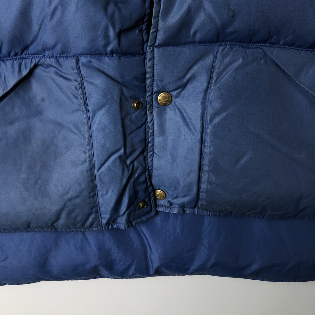 Special Price: 80s-90'S Vintage LL Bean Goose Down Vest, Men's Size L Nylon blue type Vintage Second Hand