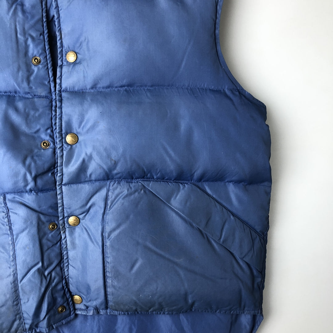 Special Price: 80s-90'S Vintage LL Bean Goose Down Vest, Men's Size L Nylon blue type Vintage Second Hand