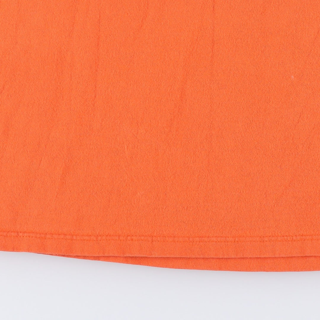 2000'S Harley-Davidson Pin-Up Girl Fire Pattern Long Sleeve T-Shirt, Made in USA, Men's Size XL cotton orange type Vintage Second Hand