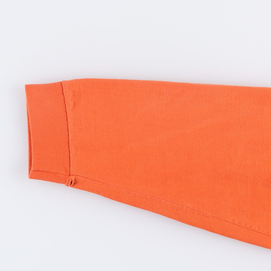 2000'S Harley-Davidson Pin-Up Girl Fire Pattern Long Sleeve T-Shirt, Made in USA, Men's Size XL cotton orange type Vintage Second Hand