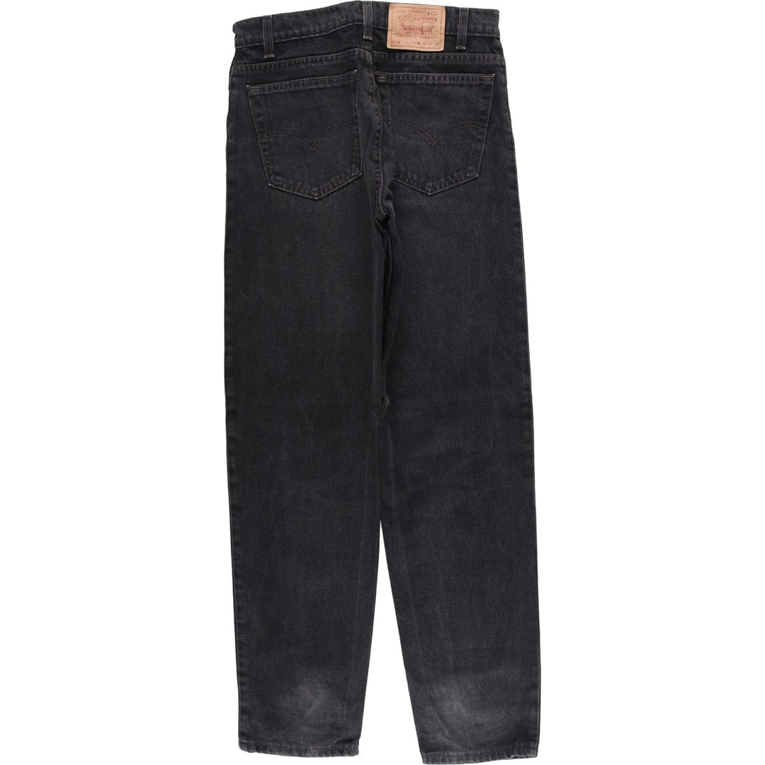 90'S Levi's 00550-0260 Relaxed Fit Tapered Leg Black Denim Pants, Made in USA, Men's Size W30 cotton black type Vintage Second Hand