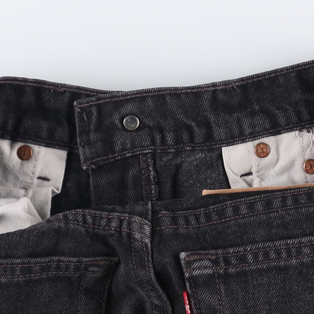 90'S Levi's 00550-0260 Relaxed Fit Tapered Leg Black Denim Pants, Made in USA, Men's Size W30 cotton black type Vintage Second Hand