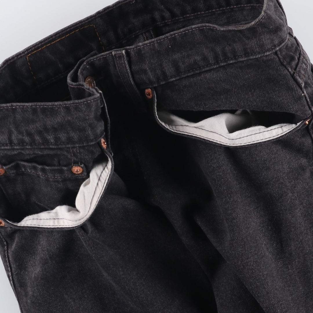 90'S Levi's 00550-0260 Relaxed Fit Tapered Leg Black Denim Pants, Made in USA, Men's Size W30 cotton black type Vintage Second Hand